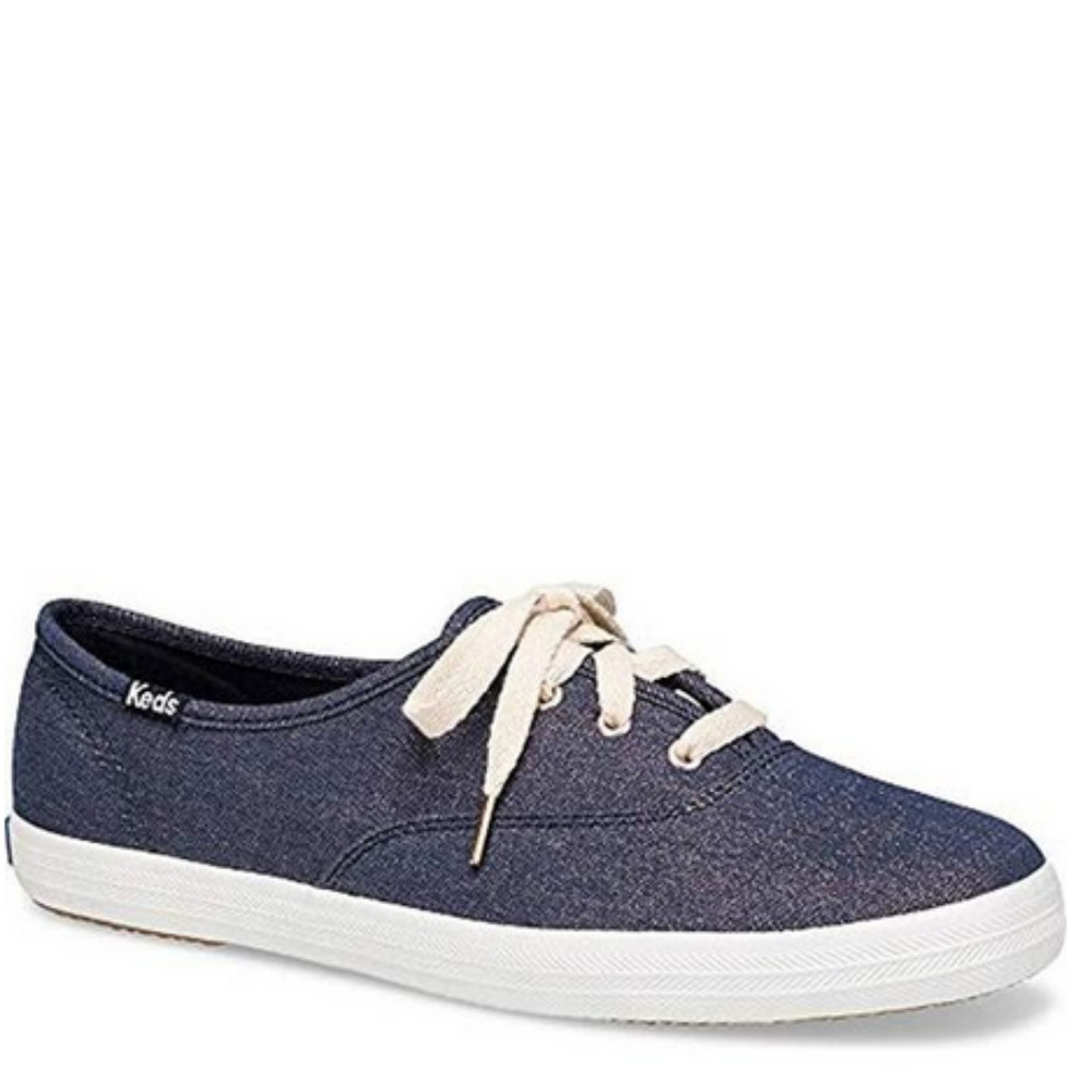 KEDS Shiny Denim Lace Up Sneakers
